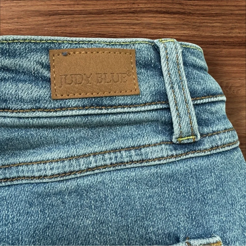 Judy Blue Jonesborough High‎ Rise Fray Detail Slim Fit Blue Sz 9/29